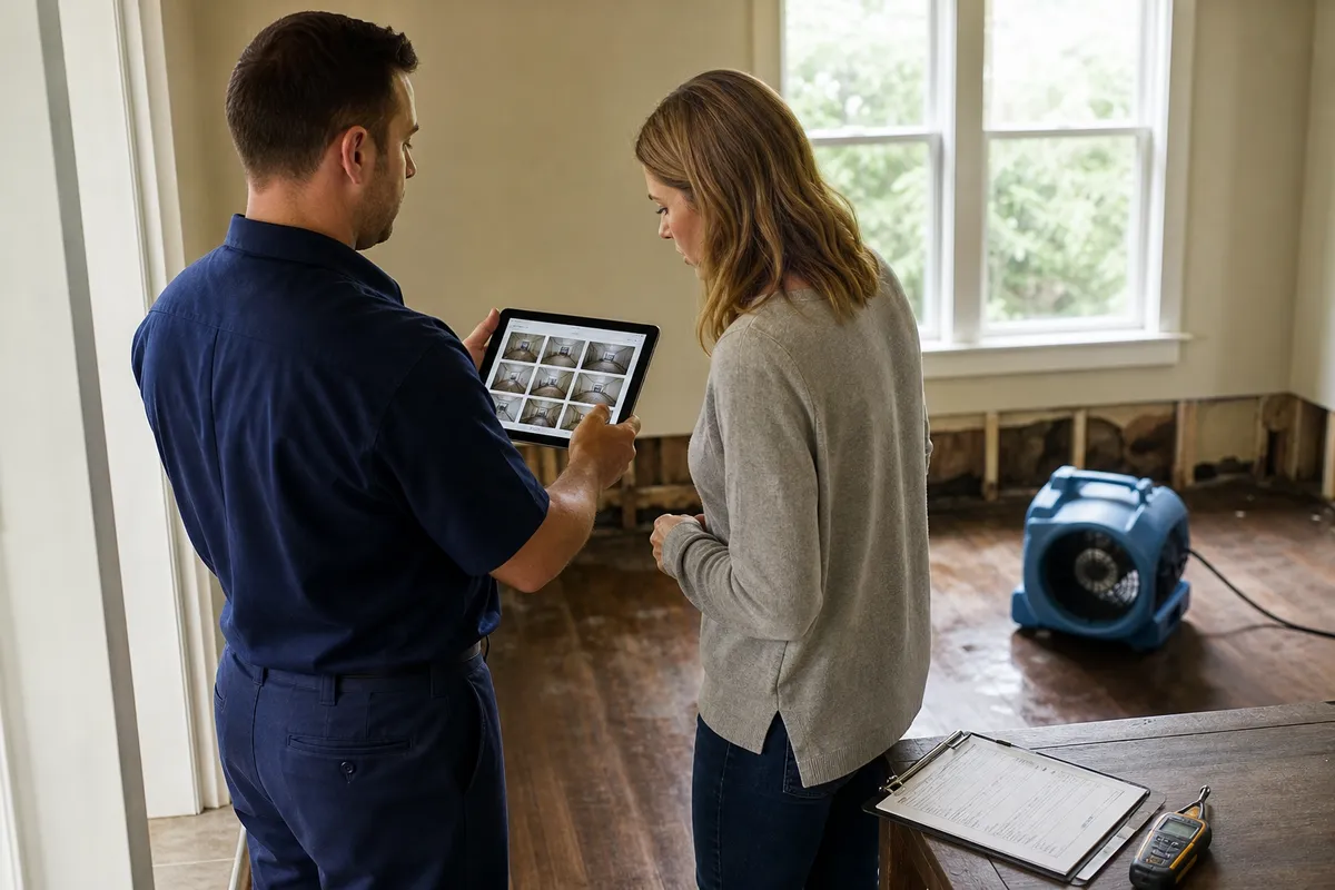 Insurance claim documentation for Paramus property restoration